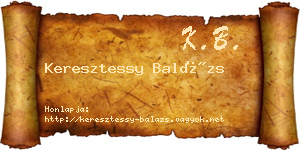 Keresztessy Balázs névjegykártya