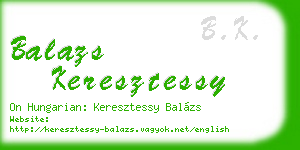 balazs keresztessy business card